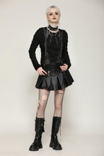 Load image into Gallery viewer, Punk metal distressed spider top TW622