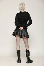 Load image into Gallery viewer, Punk metal distressed spider top TW622