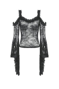 Gothic Romantic Lace Flare Sleeve Top TW623