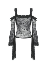Gothic Romantic Lace Flare Sleeve Top TW623