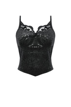 Load image into Gallery viewer, Dark Embossed Velvet Camisole TW628
