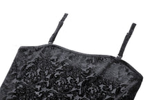 Load image into Gallery viewer, Dark Embossed Velvet Camisole TW628