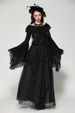 Load image into Gallery viewer, Gothic oversized ruffled collar tie top TW629
