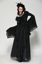 Load image into Gallery viewer, Gothic oversized ruffled collar tie top TW629
