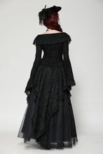 Load image into Gallery viewer, Gothic oversized ruffled collar tie top TW629