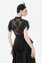 Load image into Gallery viewer, Gothic Lace High-Collar Top TW632