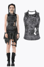 Load image into Gallery viewer, Rebel Chic Sleeveless Top with Star and Pin Accents TW633
