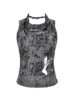 Load image into Gallery viewer, Rebel Chic Sleeveless Top with Star and Pin Accents TW633