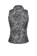 Load image into Gallery viewer, Rebel Chic Sleeveless Top with Star and Pin Accents TW633