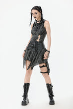 Load image into Gallery viewer, Rebel Chic Sleeveless Top with Star and Pin Accents TW633