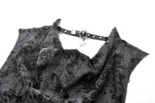 Load image into Gallery viewer, Rebel Chic Sleeveless Top with Star and Pin Accents TW633