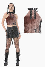 Load image into Gallery viewer, Rebellious Distressed Tie-Dye Punk Top TW636