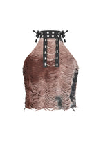 Load image into Gallery viewer, Rebellious Distressed Tie-Dye Punk Top TW636