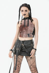 Rebellious Distressed Tie-Dye Punk Top TW636