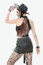 Load image into Gallery viewer, Rebellious Distressed Tie-Dye Punk Top TW636