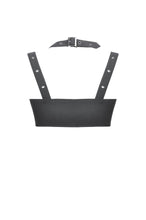 Load image into Gallery viewer, Rebel Punk Halter Crop Top with Utility Pocket and Decorative Buckle TW639