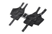 Load image into Gallery viewer, Rebel Punk Halter Crop Top with Utility Pocket and Decorative Buckle TW639