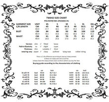 Load image into Gallery viewer, Gothic Jacquard Top with Hollow Front and Lace Trim TW642