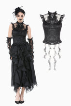 Load image into Gallery viewer, Baroque Lace Panel Top with Tassel Hem TW650