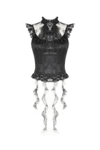 Load image into Gallery viewer, Baroque Lace Panel Top with Tassel Hem TW650