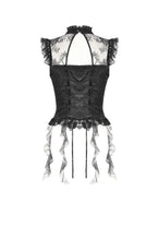 Load image into Gallery viewer, Baroque Lace Panel Top with Tassel Hem TW650