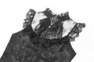 Baroque Lace Panel Top with Tassel Hem TW650