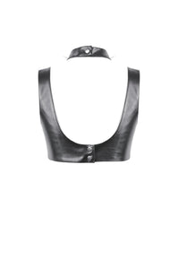 Metal Studded Punk Corset Bra with Adjustable Clasps TW655