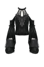 Load image into Gallery viewer, Gothic Court Lace Teardrop Cutout Top TW660