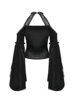 Load image into Gallery viewer, Gothic Court Lace Teardrop Cutout Top TW660