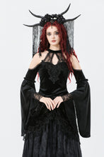 Load image into Gallery viewer, Gothic Court Lace Teardrop Cutout Top TW660