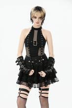 Load image into Gallery viewer, Punk Mesh Panel Knit Top TW662