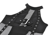 Load image into Gallery viewer, Punk Mesh Panel Knit Top TW662