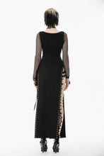 Load image into Gallery viewer, Punk Knitted Top with Mesh Panels and Buckle Details TW663