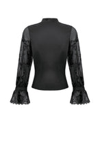 Load image into Gallery viewer, Gothic Butterfly Mesh Top with Stand Collar TW666