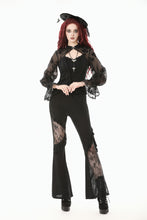 Load image into Gallery viewer, Gothic Butterfly Mesh Top with Stand Collar TW666