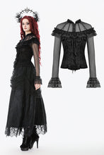 Load image into Gallery viewer, Gothic Rose Sheer Court Top TW670