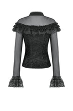 Load image into Gallery viewer, Gothic Rose Sheer Court Top TW670