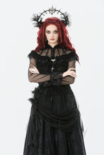 Load image into Gallery viewer, Gothic Rose Sheer Court Top TW670
