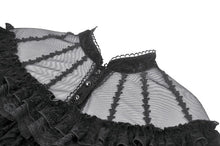 Load image into Gallery viewer, Gothic Rose Sheer Court Top TW670