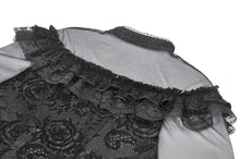 Load image into Gallery viewer, Gothic Rose Sheer Court Top TW670