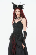 Load image into Gallery viewer, Black Lace Court Lace-Up Camisole TW672
