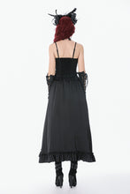 Load image into Gallery viewer, Black Lace Court Lace-Up Camisole TW672