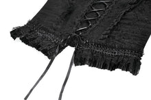 Load image into Gallery viewer, Black Lace Court Lace-Up Camisole TW672