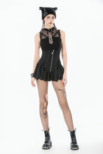 Load image into Gallery viewer, Dark Punk Mesh Strap Lace-Up Top TW673