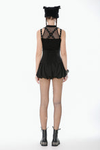 Load image into Gallery viewer, Dark Punk Mesh Strap Lace-Up Top TW673