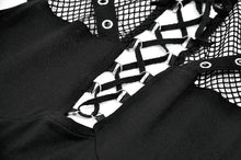 Load image into Gallery viewer, Dark Punk Mesh Strap Lace-Up Top TW673