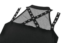 Load image into Gallery viewer, Dark Punk Mesh Strap Lace-Up Top TW673