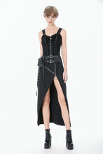 Load image into Gallery viewer, Punk Metal Distressed Knit Lace-Up Vest TW674