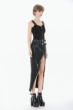 Load image into Gallery viewer, Punk Metal Distressed Knit Lace-Up Vest TW674
