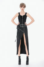 Load image into Gallery viewer, Punk Metal Distressed Knit Lace-Up Vest TW674